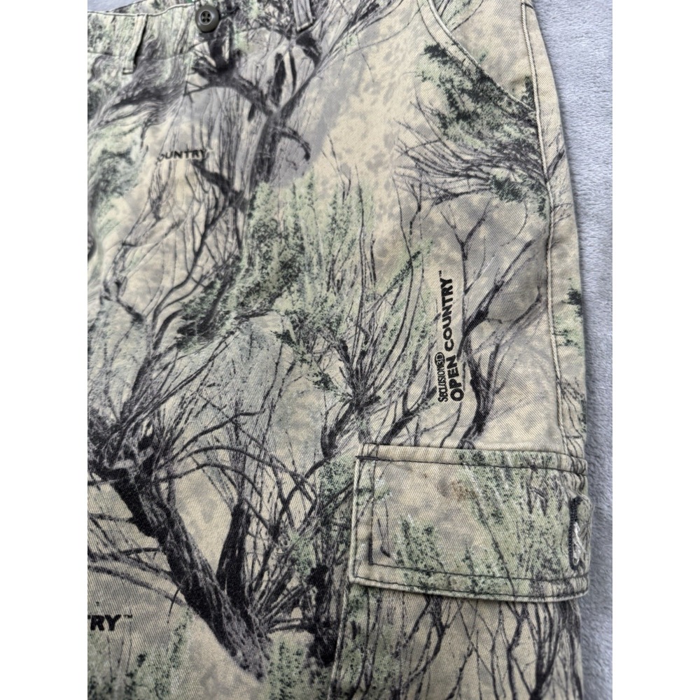 Cabelas Camo Cargo Pants Mens 34 Seclusion Open Country Hunting 90s Y2K Vintage - Picture 10 of 11